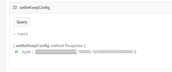 settle fee config